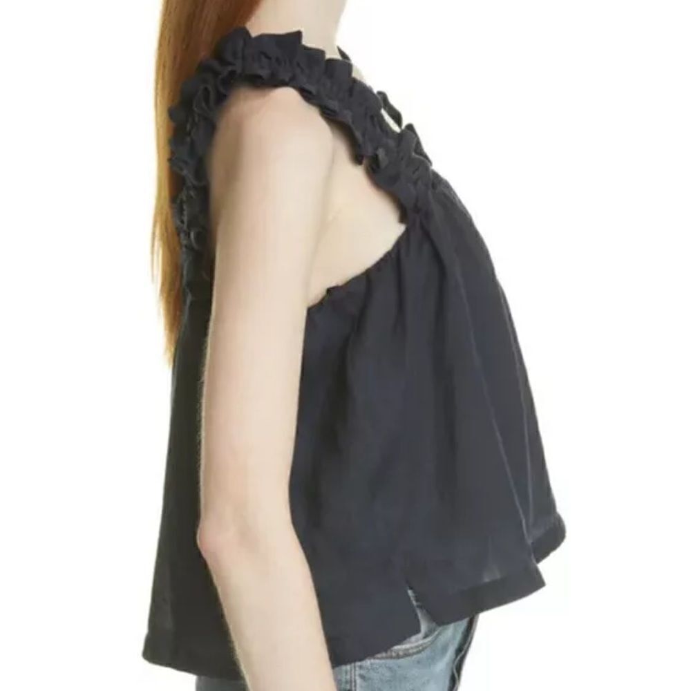 FRAME Women's Ruffle Strap Tank Top Small $268 - Picture 7 of 10